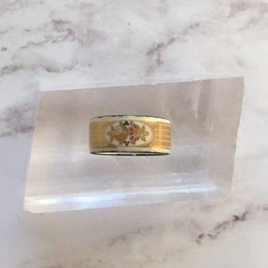 Vintage Ring from Austria. Beautiful delicate gold detail. Size 7
